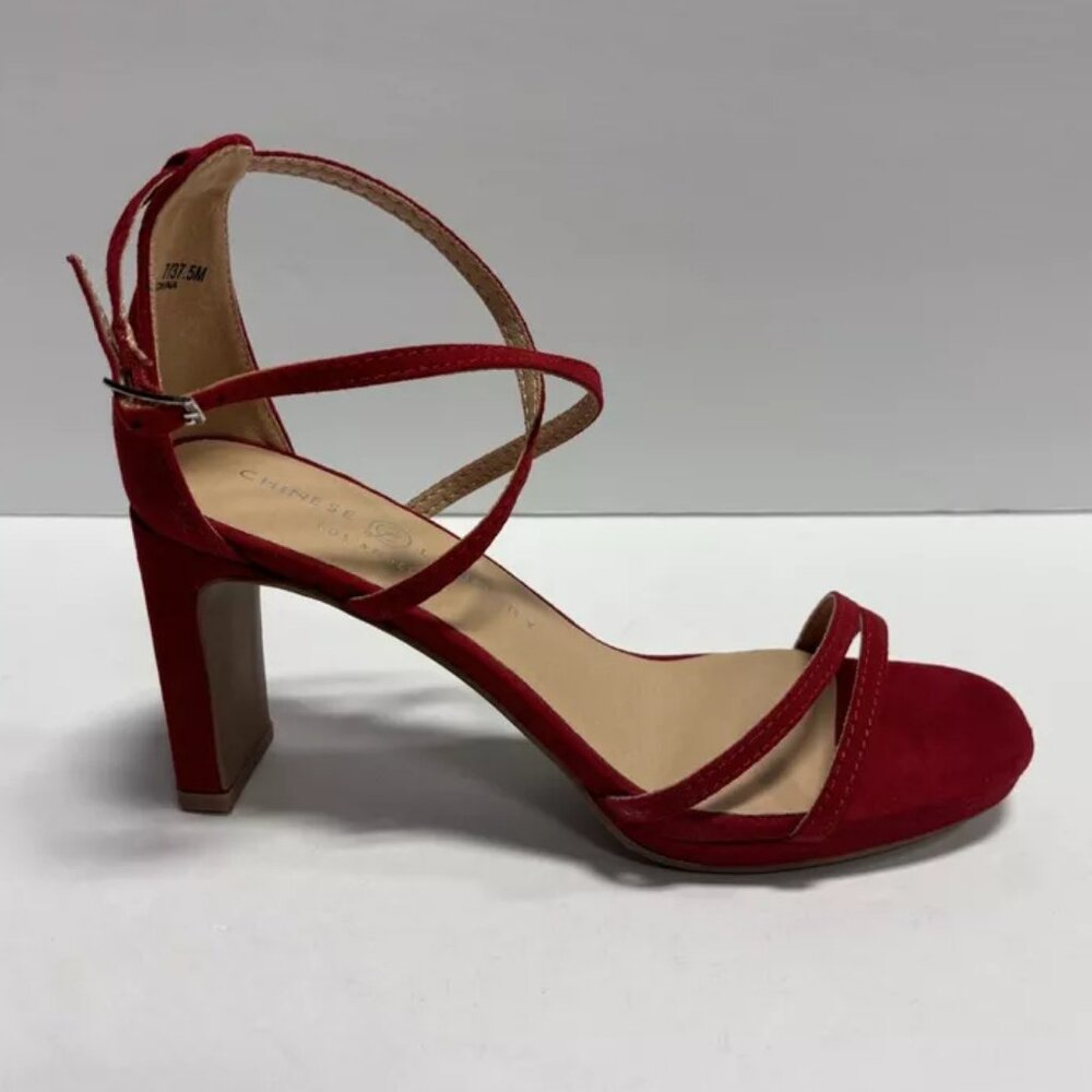 Chinese Laundry Women’s Taryn Red Heeled Sandals, Size 7 M